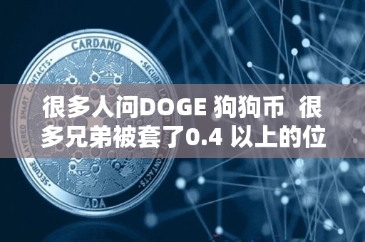 很多人问DOGE 狗狗币  很多兄弟被套了0.4 以上的位置了