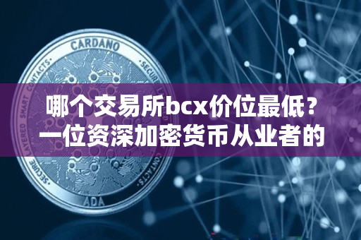哪个交易所bcx价位最低?一位资深加密货币从业者的看法 哪个交易所bcx价位最低?一位资深加密货币从业者的看法