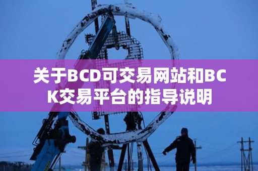 关于BCD可交易网站和BCK交易平台的指导说明